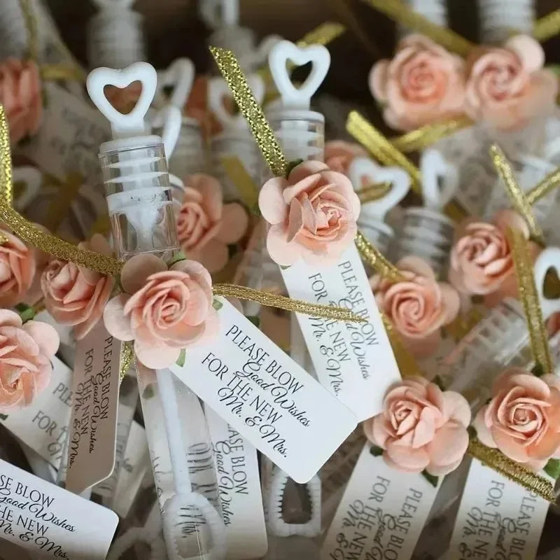 100/10pcs Love Heart Wand Tube Clear Empty Bubbles Soap Bottles with Heart Handle Wedding Gifts for Guests Party Decor Kids Toys