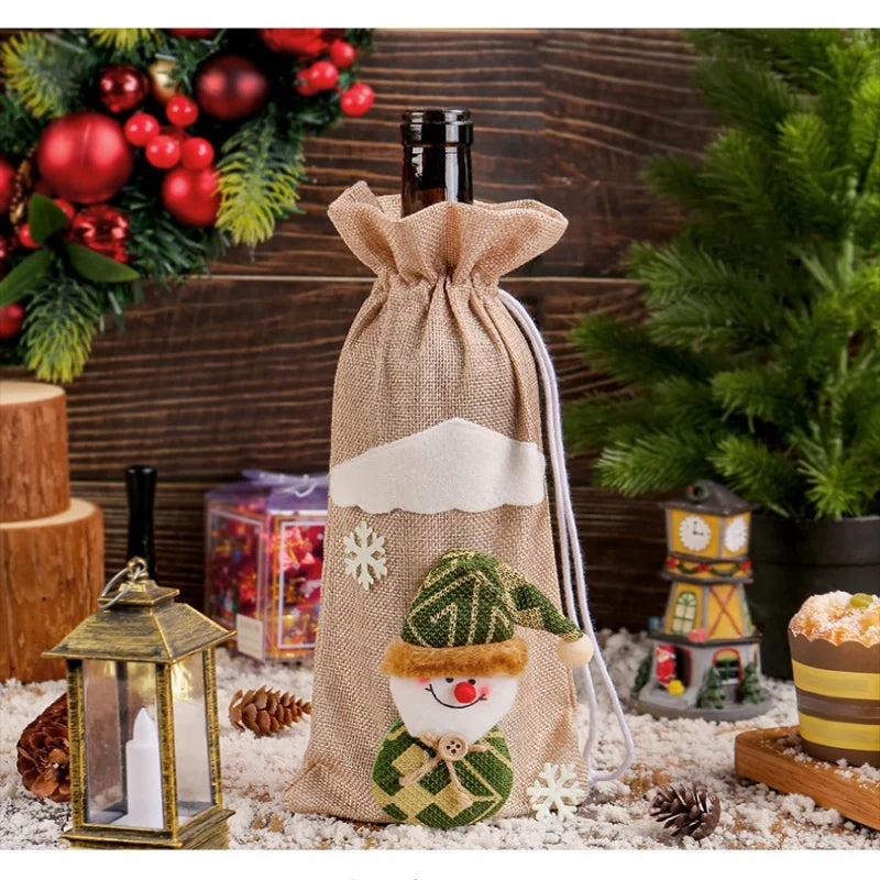 2025 Christmas Cutlery Holder Santa Claus Snowman Tableware Decoration Home Party Supplies Christmas Hat Deco Gift Bags Ornament - YourGiftIdeasUK