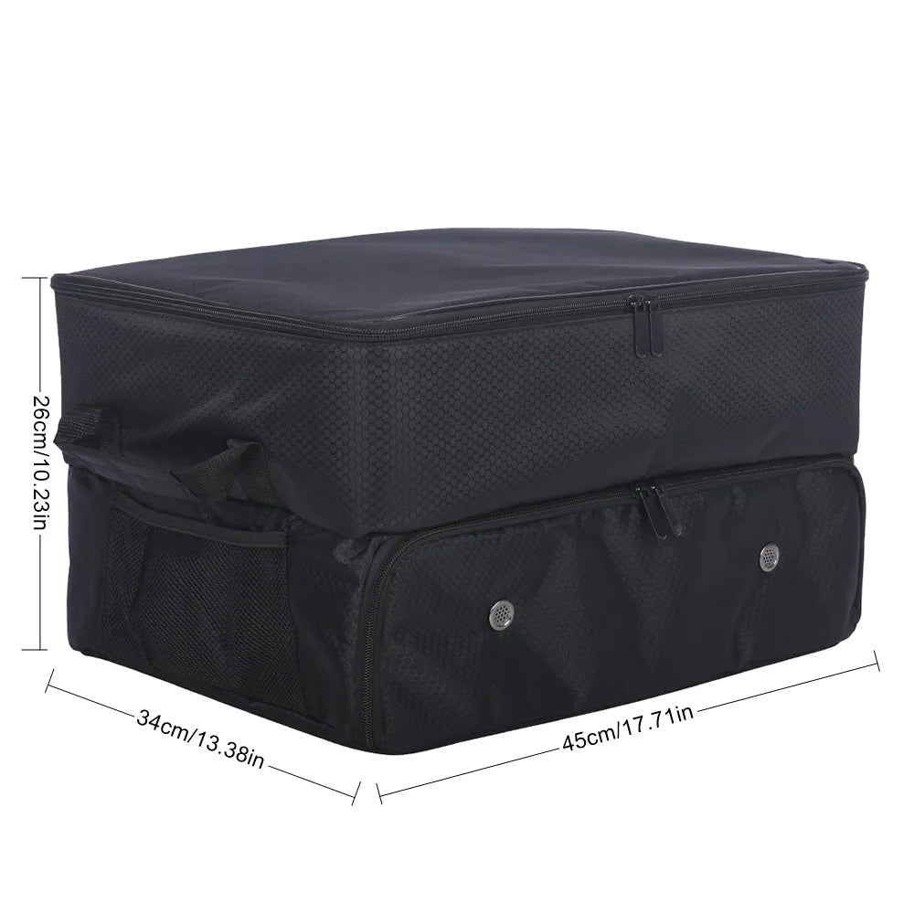 Golf Trunk Organizer Waterproof Car Golf Shoes Bag With Large Golf Storage Box For Shoes Balls Tees Clothes Gloves Accessories ﻿