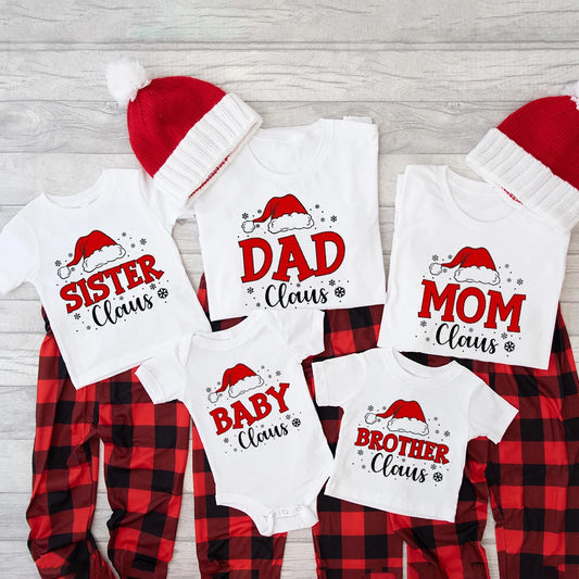 Family Christmas Matching Clothes Shirt Xmas Family Togrther Outfit Holiday Tee Festive Mom Dad Kids Baby Matching Tops Romper