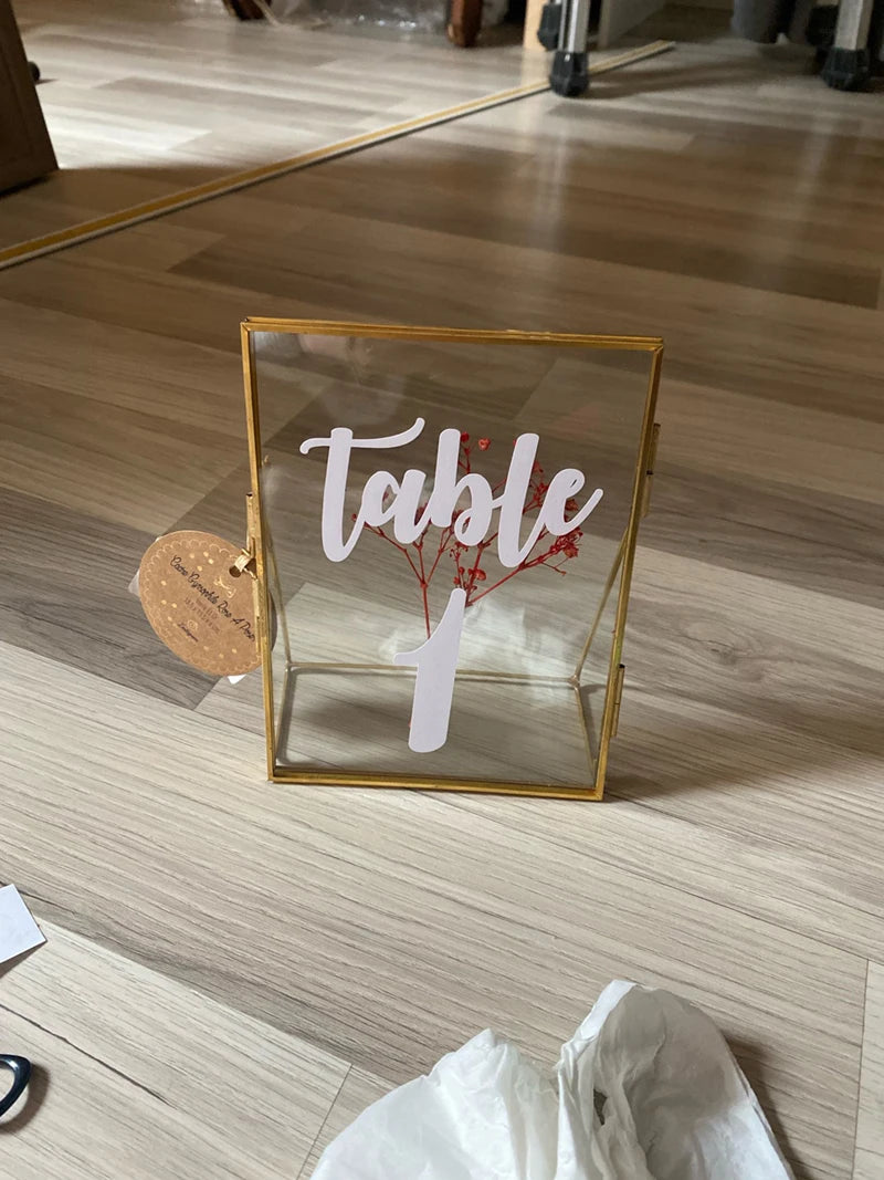 Wedding Party Table Number Decals , Removable Waterproof Table Vinyl Sticker Decal for Wedding Glass & Bottle &Board Decoration