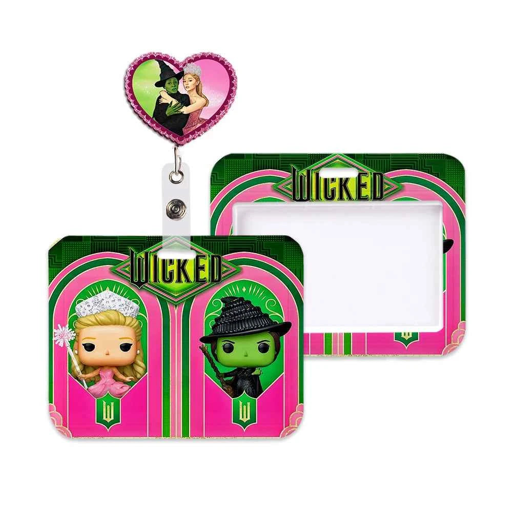 Wicked Glinda and Elphaba Women Lanyards ID Badge Holder Strap Work Card Bus Access Card Holder Keychains Accessories