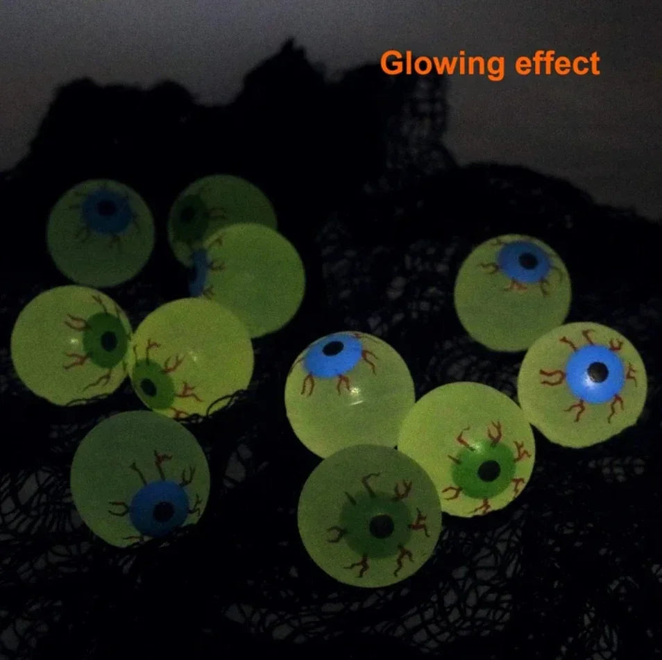 5-10-20pcs Glow in The Dark Eyeball 32MM Bouncy Ball - YourGiftIdeasUK