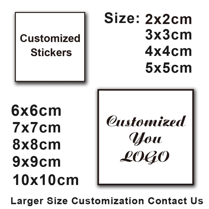 CustomShape Stickers: 500/1000PCS Personalized Prints
