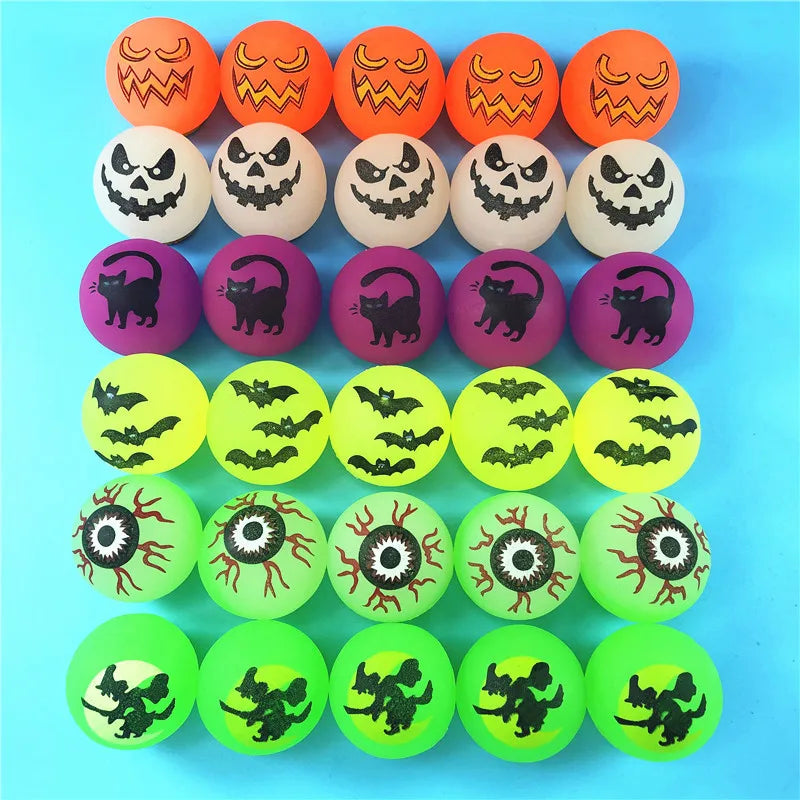 100-10Pcs Halloween Glow in The Dark Bouncing Balls - YourGiftIdeasUK