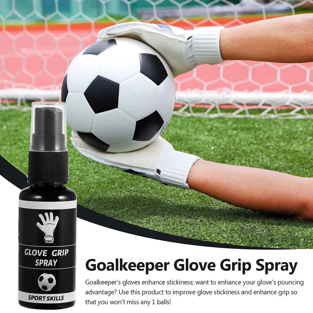 Goalkeeper Glove Grip Spray Goalkeeper Gloves Glue Anti Slip Latex Gloves Spray Enhance Sticky for Wet Conditions