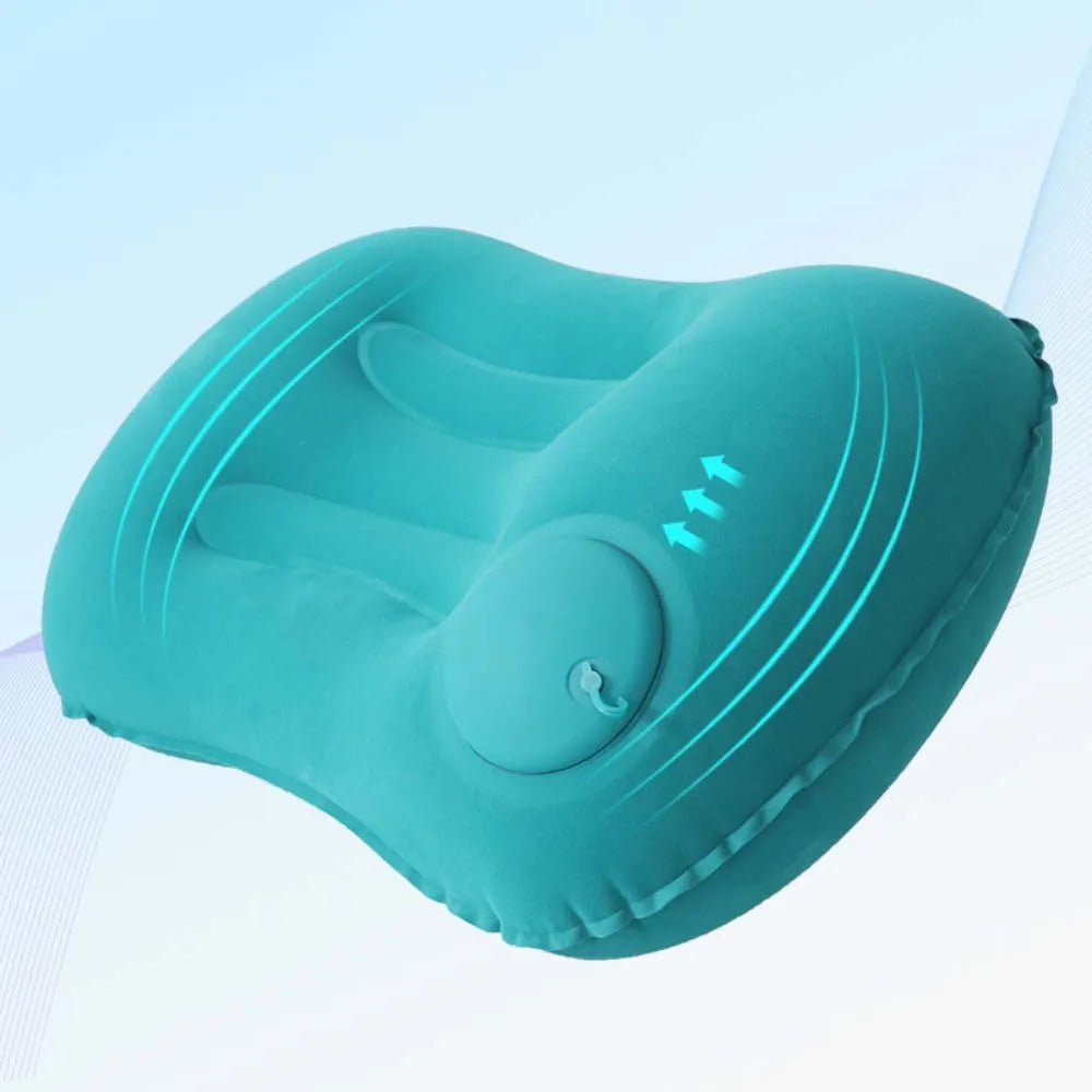 Camping Inflatable Pillow Outdoor Portable Pillow Pool Pillow LIghtweight Soft Car Pillow for Neck and Lumbar Support