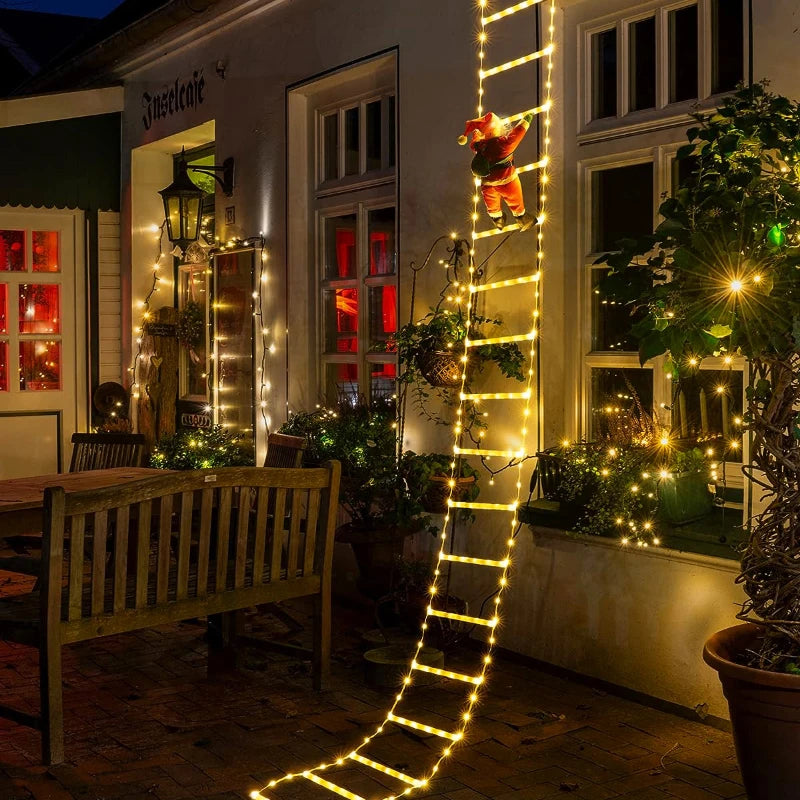 1/3M Santa Claus Climbing Ladder String Lights USB 8 Modes LED Lamp Christmas Decoration For Garden Cristmas Tree New Year Gift - YourGiftIdeasUK