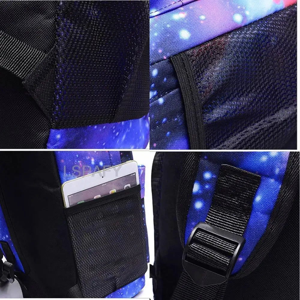 Luminous Cartoon Backpack Set for Kids & Adults