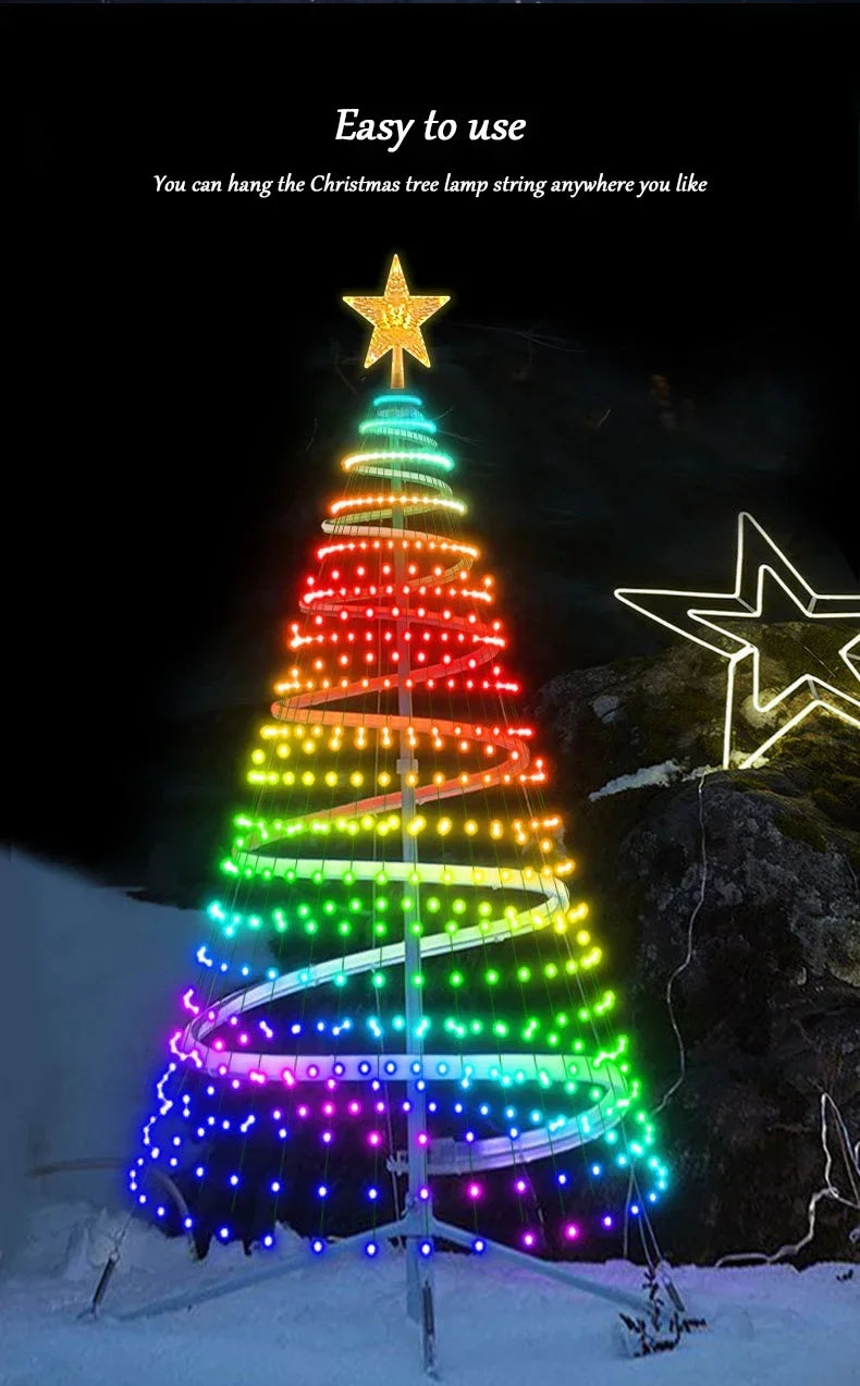 2.1M LED Christmas Tree Decorative Light Lntelligent IDeal LED APP Application Control DIY Lmage Light String for Quick Shipping - YourGiftIdeasUK