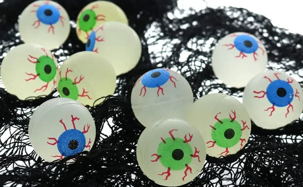 5-10-20pcs Glow in The Dark Eyeball 32MM Bouncy Ball - YourGiftIdeasUK