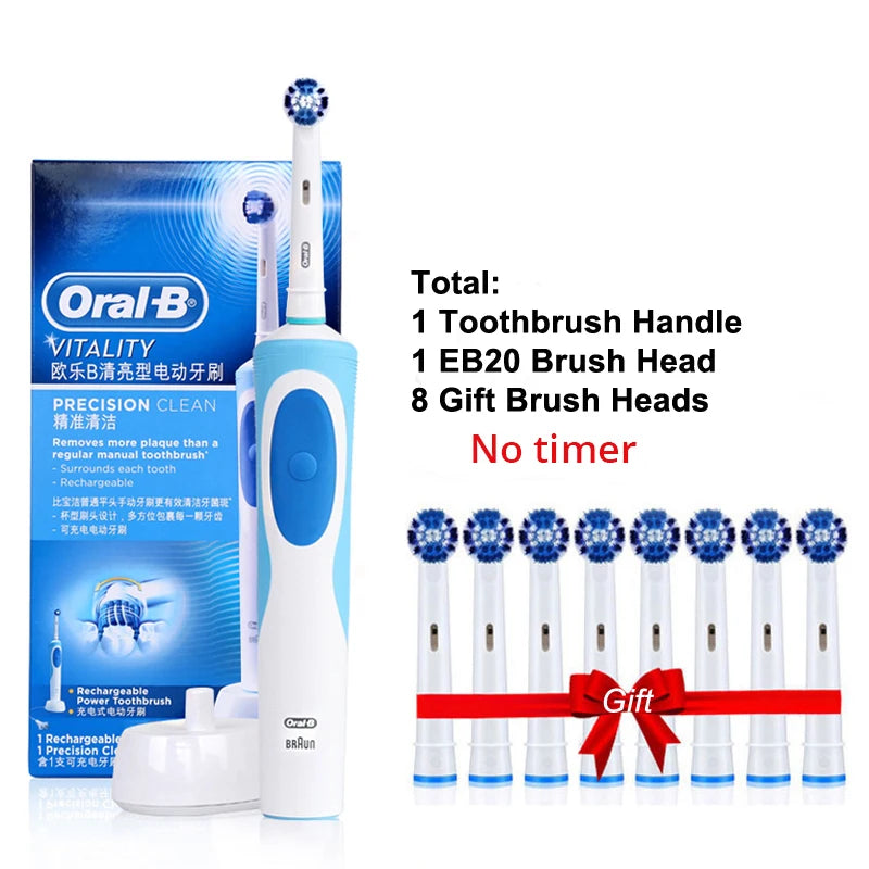 Oral B Electric Toothbrush Adult Rotation Clean Teeth Charging Tooth Brush 3D Whiten Teeth Oral Care Brush With Gift Brush Heads - Your Gift Ideas
