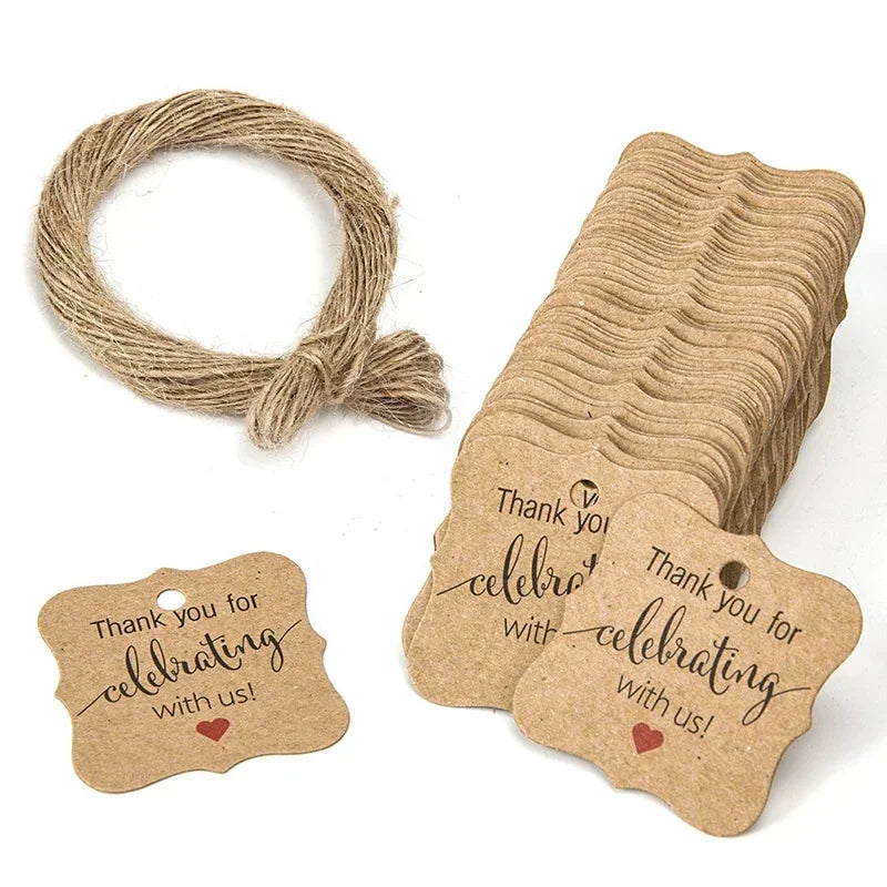 Chic Thank You Tags - 100pc