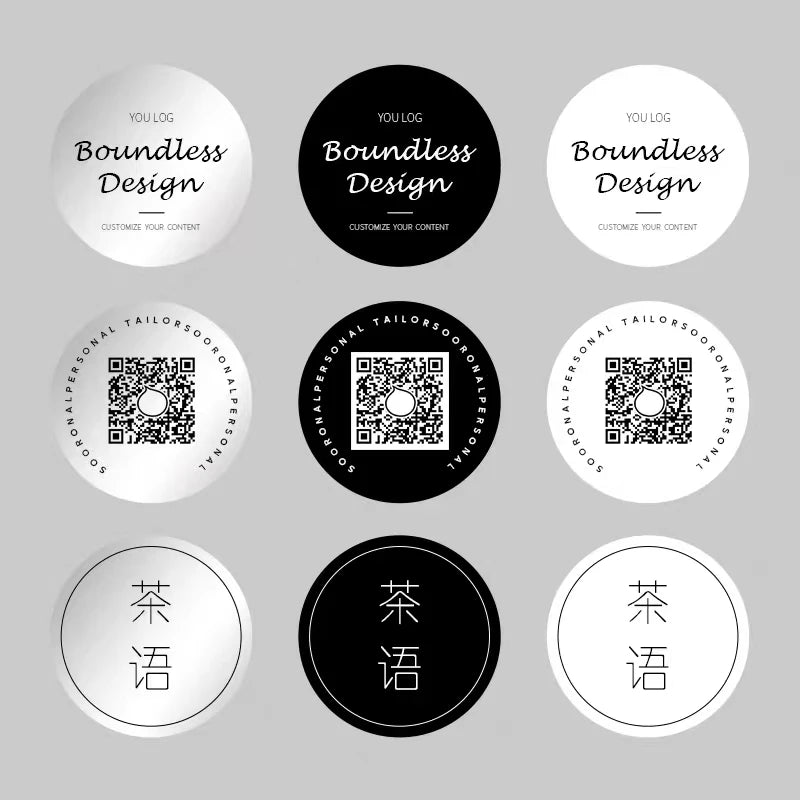 CustomShape Stickers: 500/1000PCS Personalized Prints