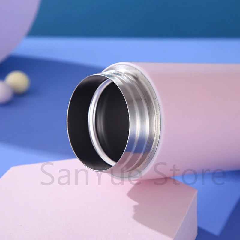 400Ml Water Bottle Cartoon Printed Thermos Cup Pocket Stainless Steel Thermal Coffee Mug Vacuum Insulated Flask Cup Kid Gift