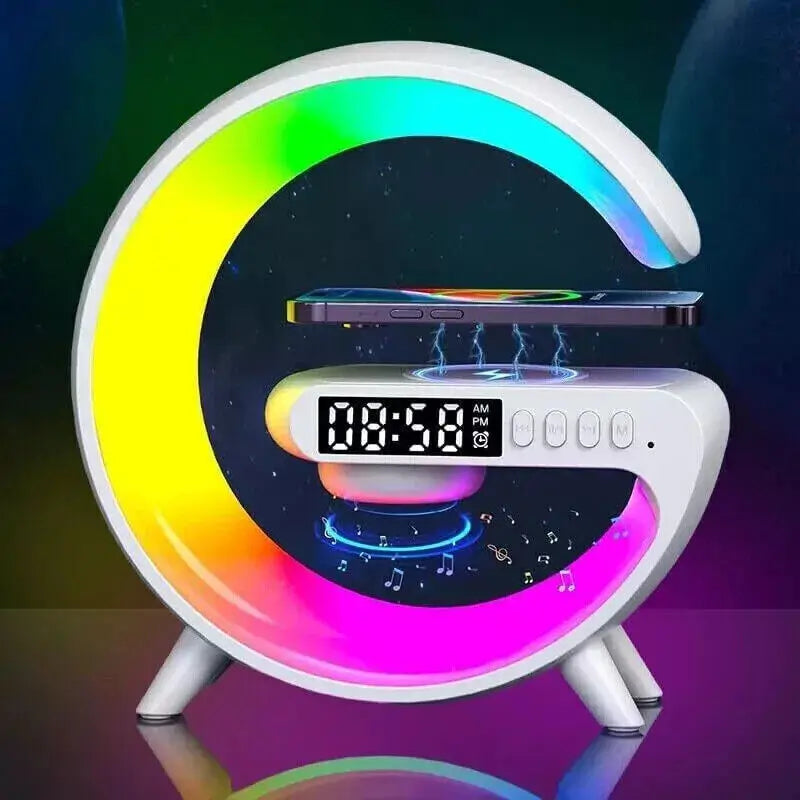 Smart G Lamp Bluetooth Speaker Wireless Charger RGB Alarm Clock Night Light 2025 - Your Gift Ideas
