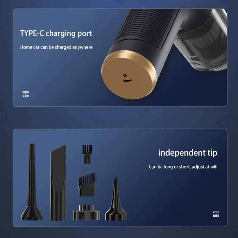 Xiaomi 1290000Pa Car Vacuum Cleaner 2in1 Portable Wireless Car Vacuum Cleaner Handheld Home Car Dual Use Vacuum Cleaners MIJIA - Your Gift Ideas