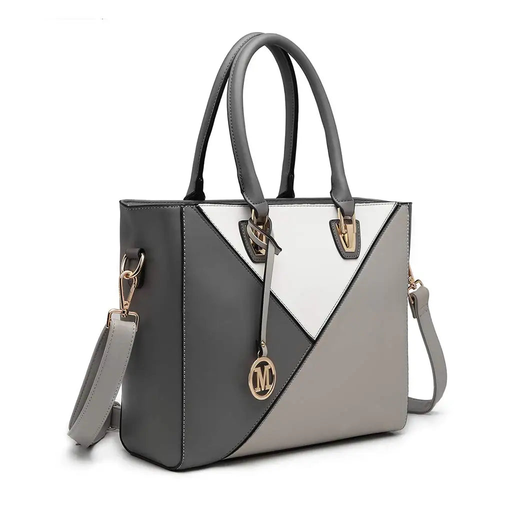 Miss Lulu Women's Elegant Modern Top Handle Shoulder Bag - Versatile Handbag for Work, Shopping, and Travel