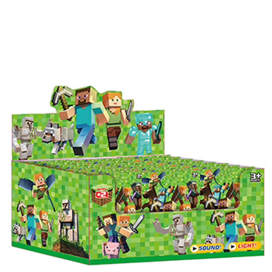 2-24pcs Anime Minecraft Figure Blind Box Action Figurine Doll Kits Collection PVC Model Toys Wholesale children Birthday Gift