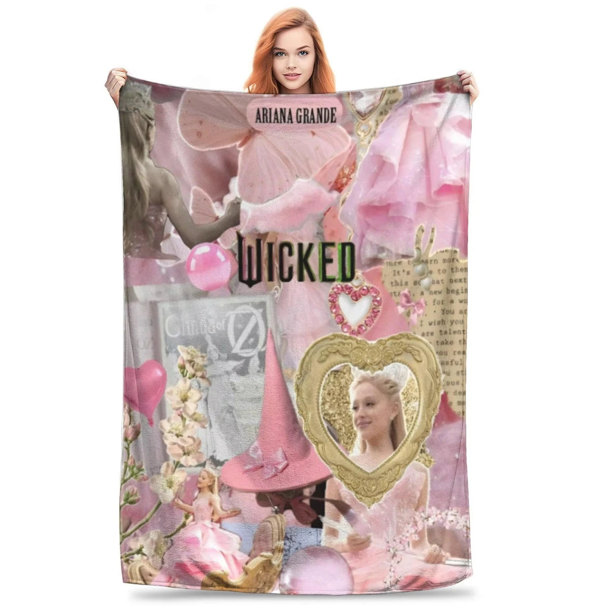 Wicked Elphaba & Glinda Tonal Blanket Magic Movie Flannel Throw Blankets Bedspreads Printed Soft Warm Multifunction Quilt - YourGiftIdeasUK