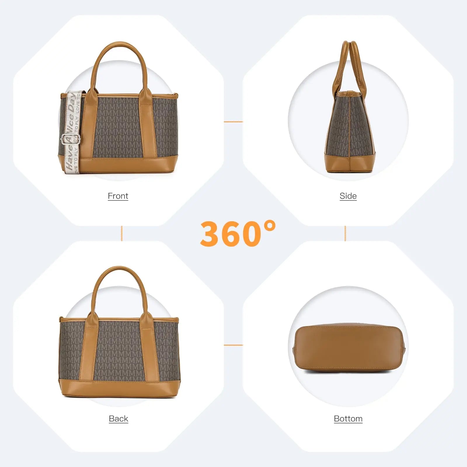 Miss Lulu Women's Medium Shoulder Bag - PU Leather Tote with Multiple Compartments, Stylish & Spacious