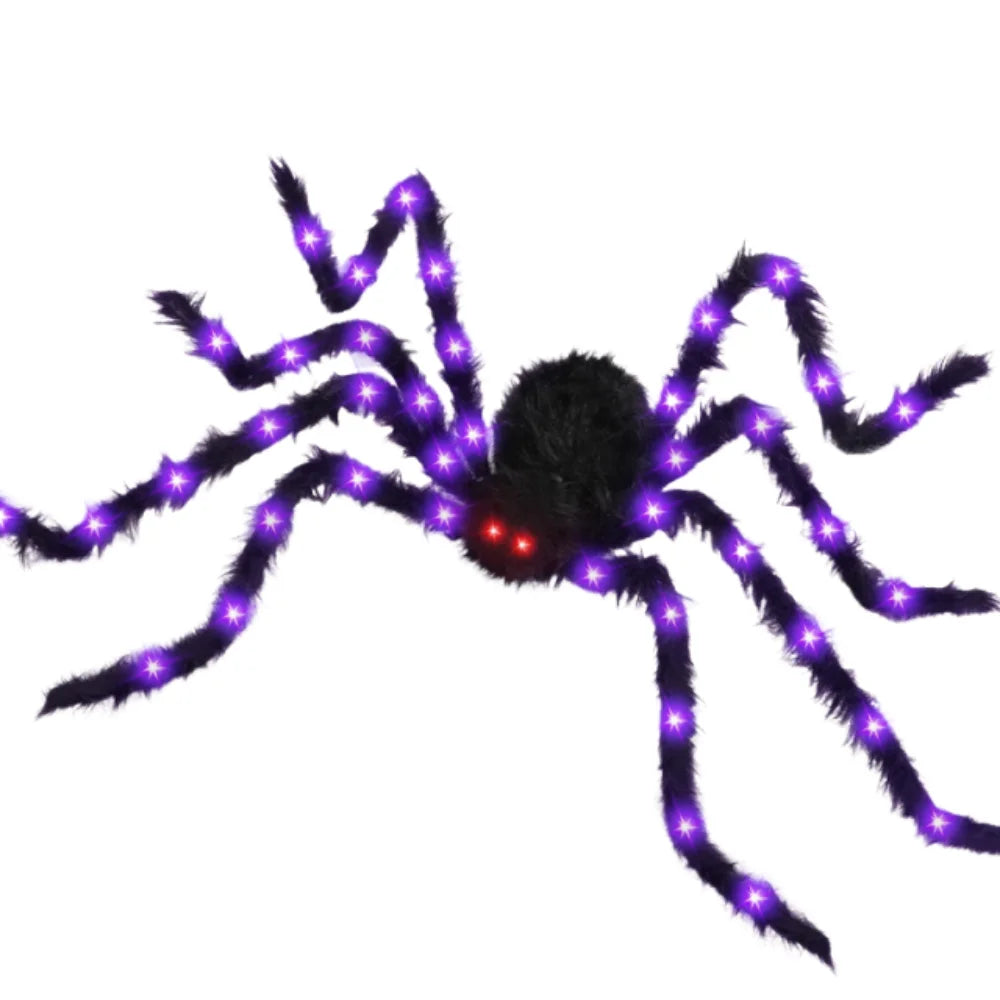 8 Modes Halloween Spider Web Lights Waterproof Glow LED Spider Net 5m Triangle Luminous Halloween Spider Indoor Outdoor - YourGiftIdeasUK