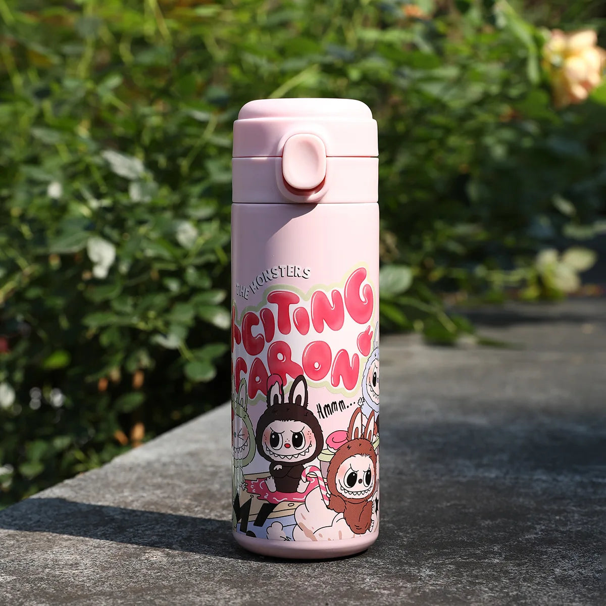 Printed 400Ml Water Bottle Thermos Cup Pocket Stainless Steel Thermal Coffee Mug Vacuum Insulated Flask Cup Kid Gift