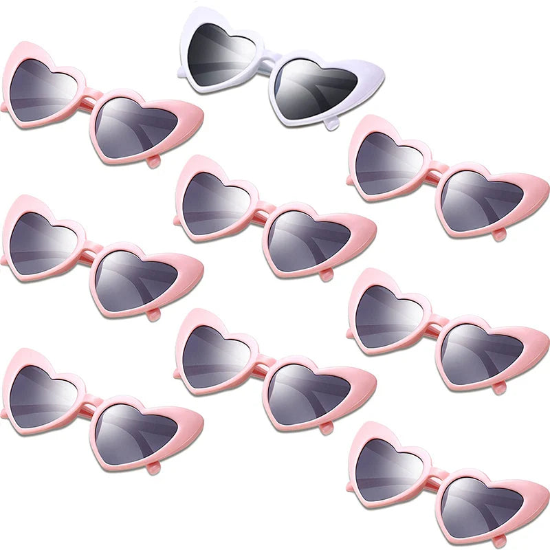 12-100 Pairs Wedding Bodas Heart Sunglasses Bachelorette Bachelor Hen Party Glasses Team Bride Bridesmaids Groomsmen Gifts