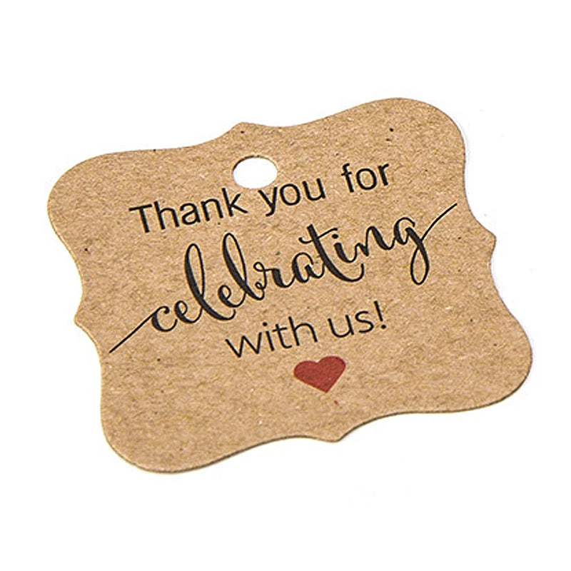 Chic Thank You Tags - 100pc