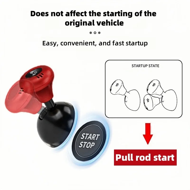 Metal car one key start button cover one key start joystick, engine start/stop control lever decorative accessories