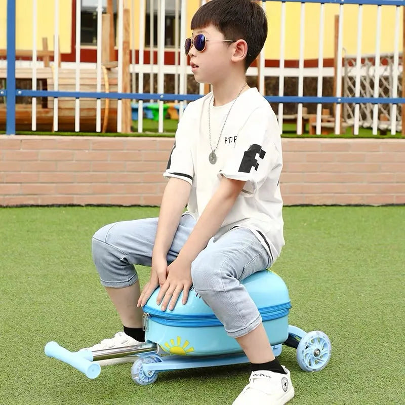 Kids Scooter Suitcase on Wheels - YourGiftIdeasUK