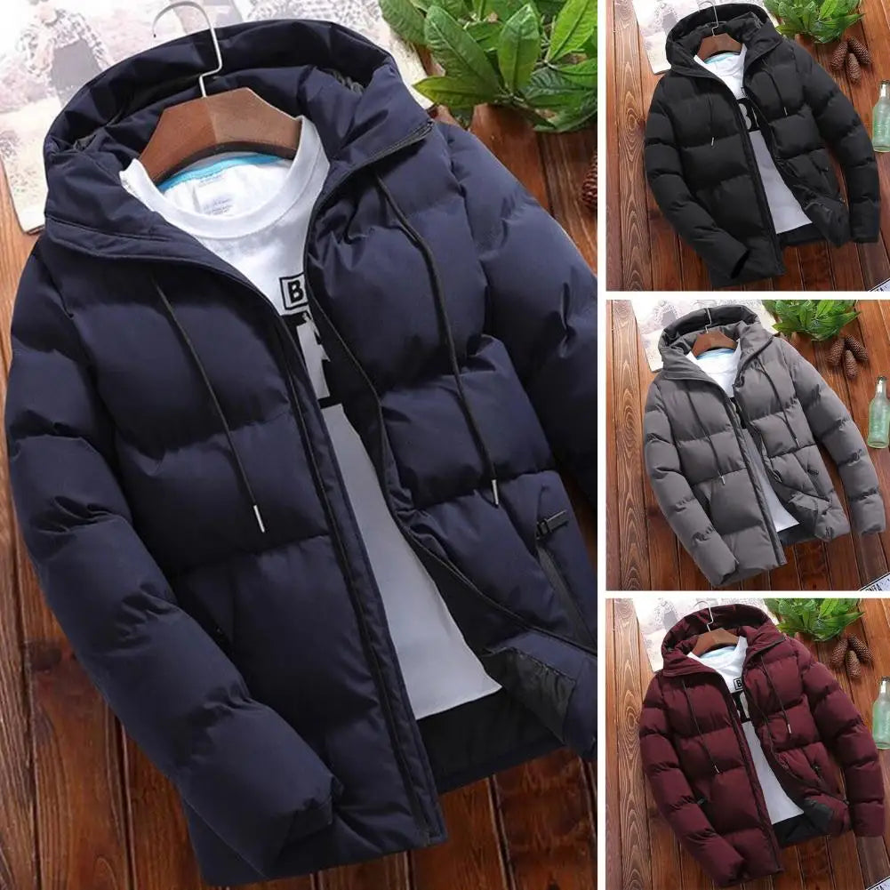 Men's Coats Winter Casual Solid Hooded Coat Men Long Sleeve Windbreak Lightweight Padded Jackets Streetwear Jacket - Your Gift Ideas