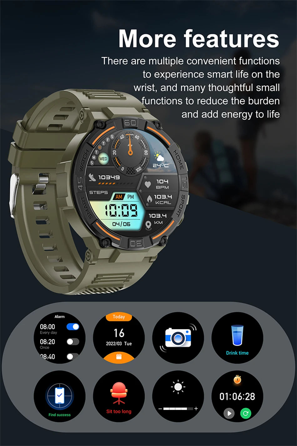 Smartwatch Military Men - YourGiftIdeasUK