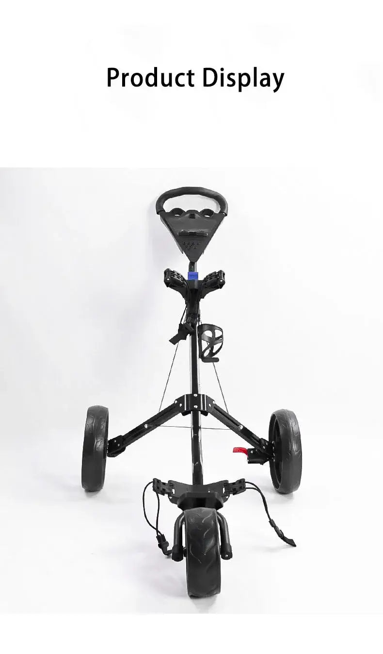 Golf Trolley 3-Wheel Trolley Foldable Lightweight Storage High Load Capacity Golf Accessory Supplies - YourGiftIdeasUK