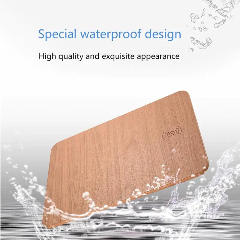 Leather Wood Wireless Charging Mouse Pad - Your Gift Ideas