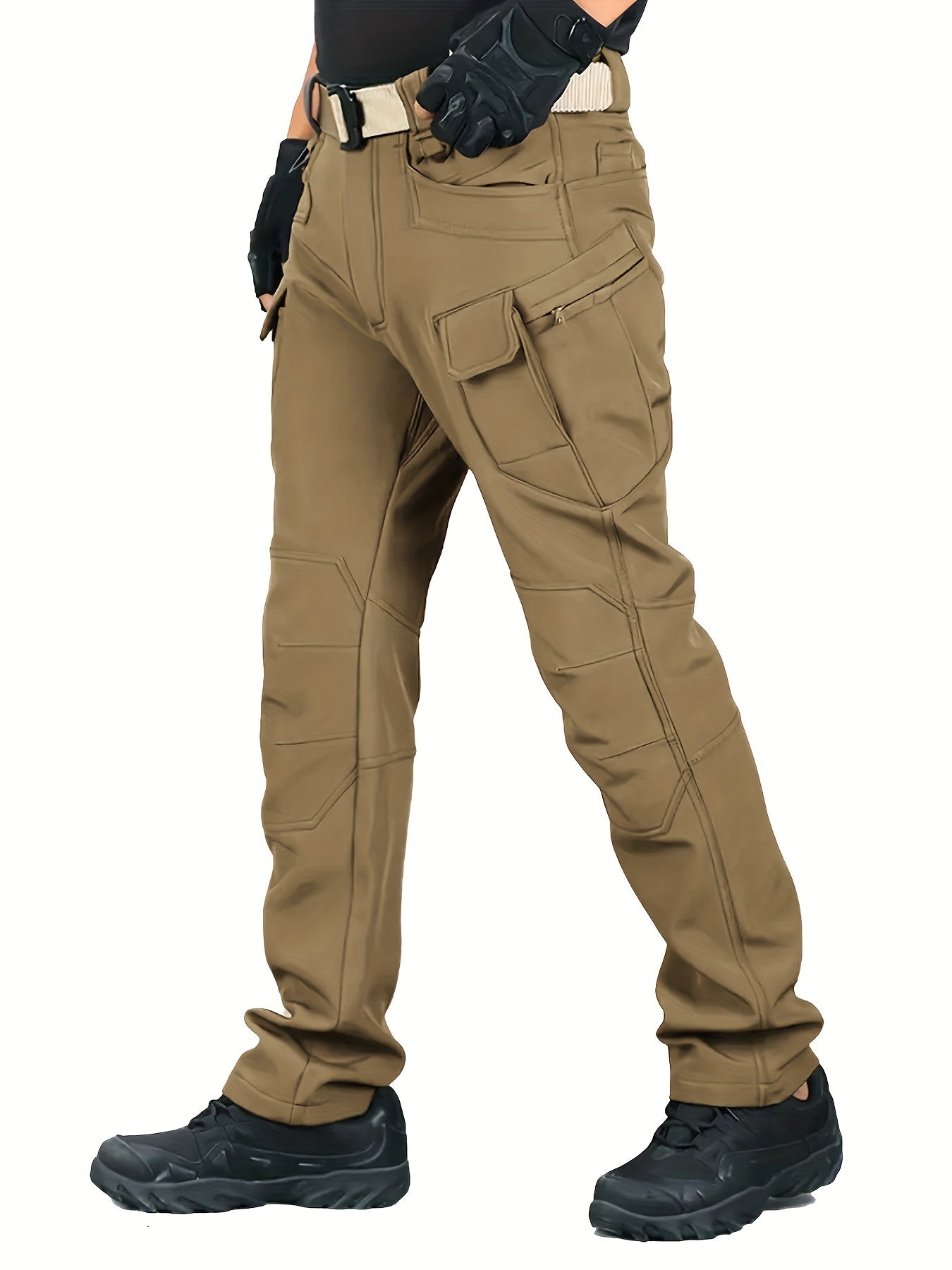 Warm & Cozy Thermal Cargo Overalls - Stretchy, Multi-Pocket Design for Men - Perfect for Winter Outdoor Adventures, Hiking, Camping, and More