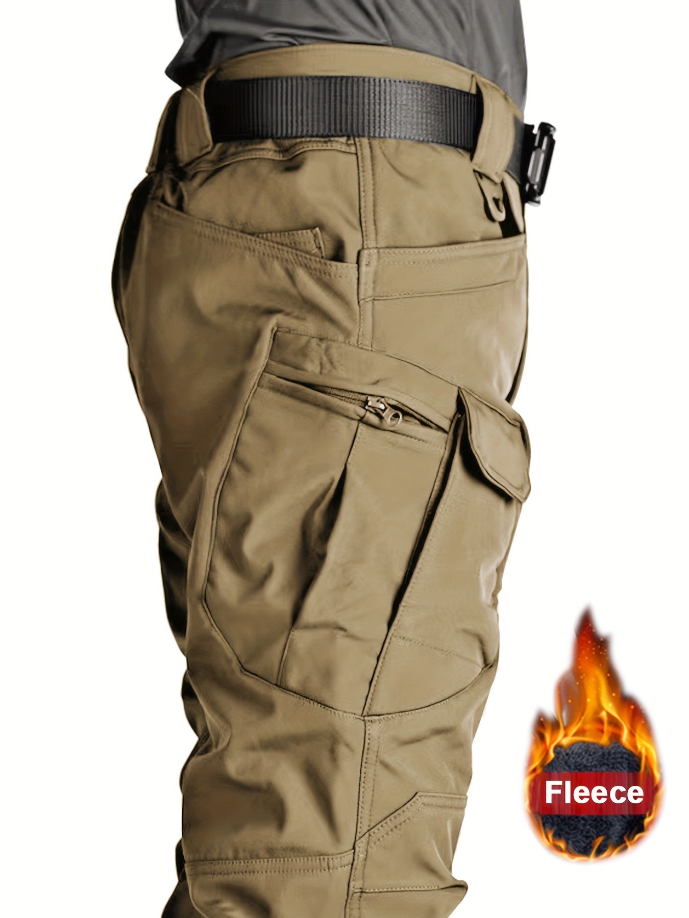 Warm & Cozy Thermal Cargo Overalls - Stretchy, Multi-Pocket Design for Men - Perfect for Winter Outdoor Adventures, Hiking, Camping, and More