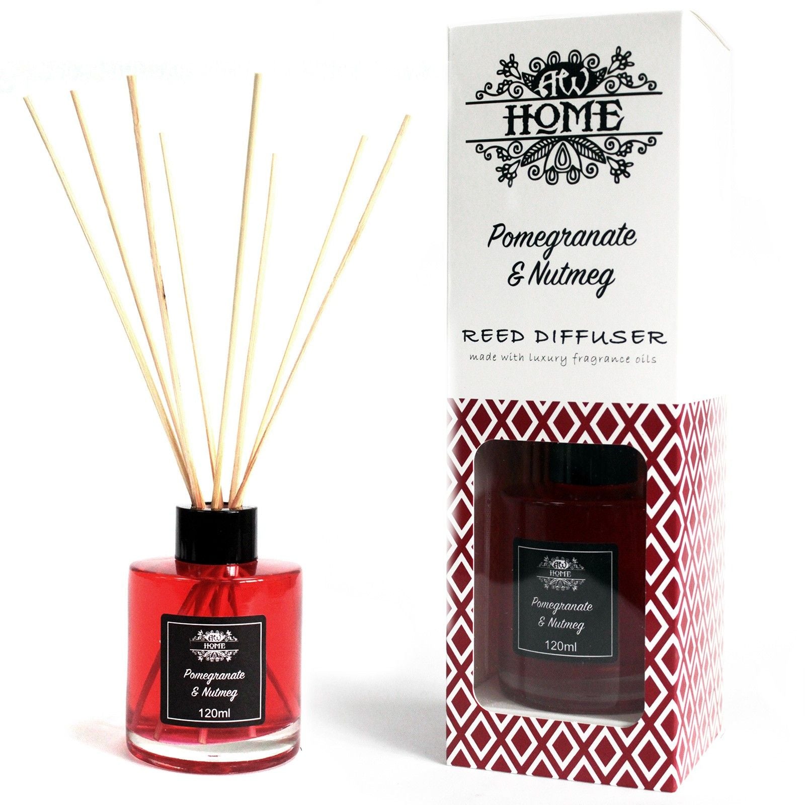 120ml Reed Diffuser -  Pomegranate & Nutmeg - YourGiftIdeasUK