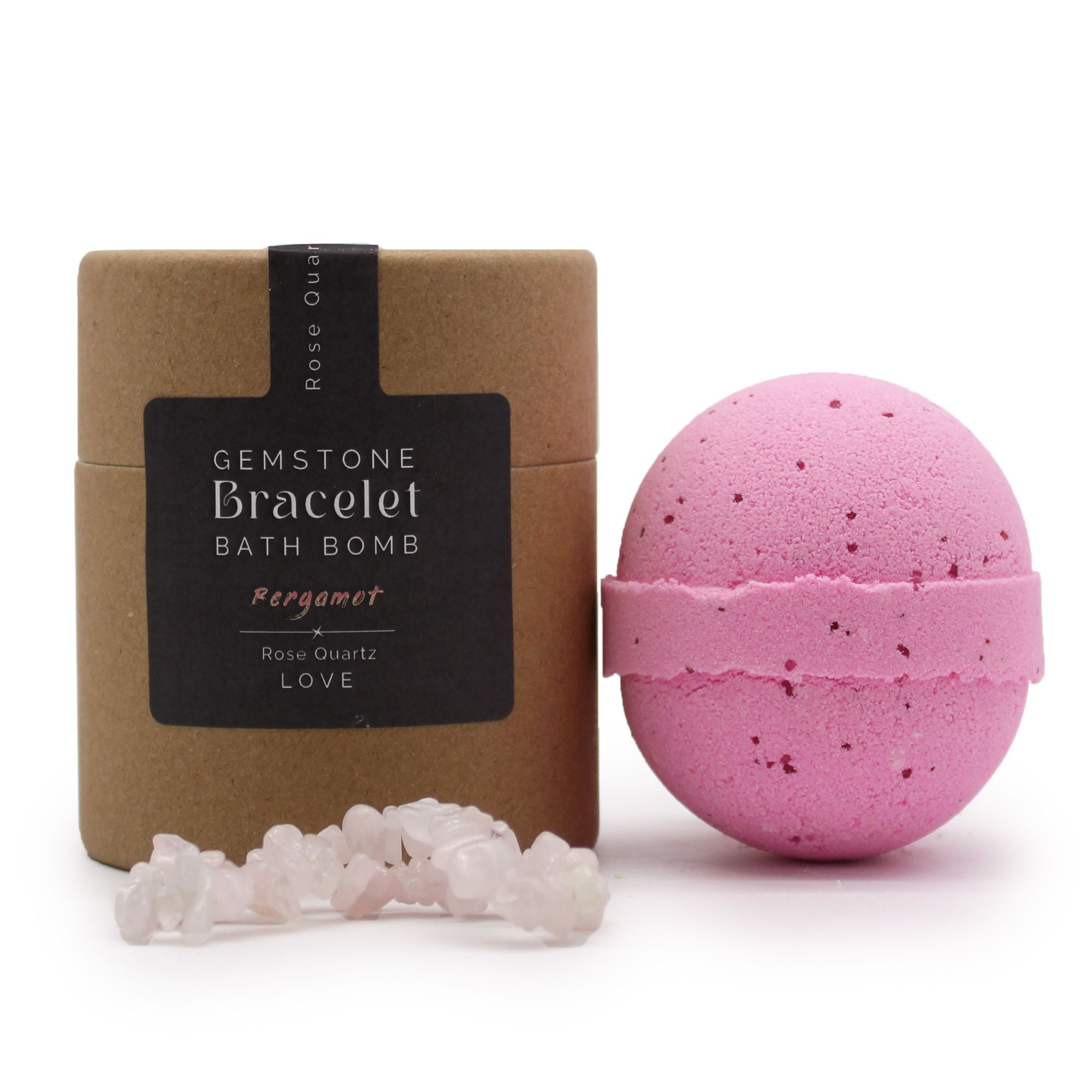 Rose Quartz Gem Bracelet Bath Bomb - YourGiftIdeasUK