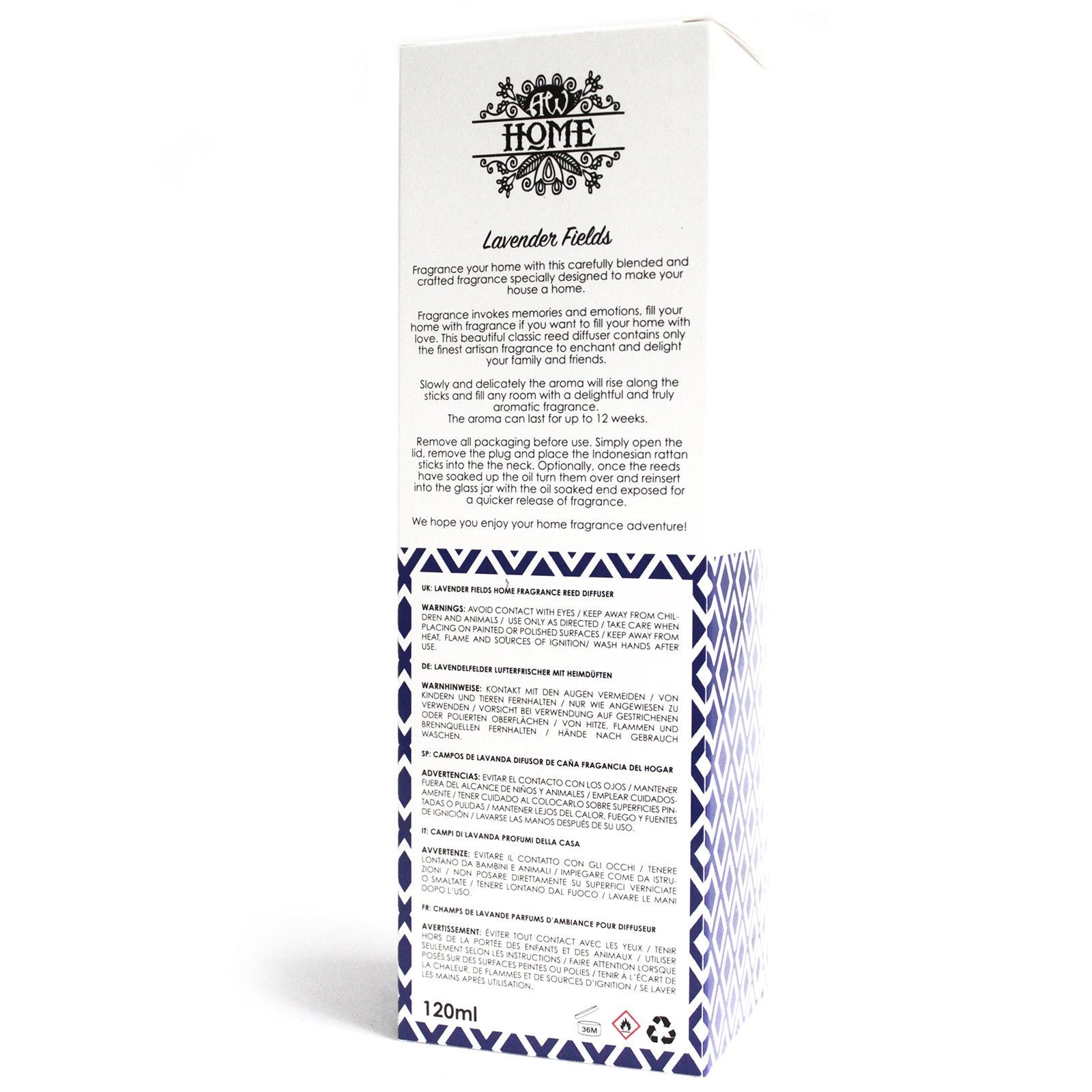 120ml Reed Diffuser - Lavender Fields - YourGiftIdeasUK