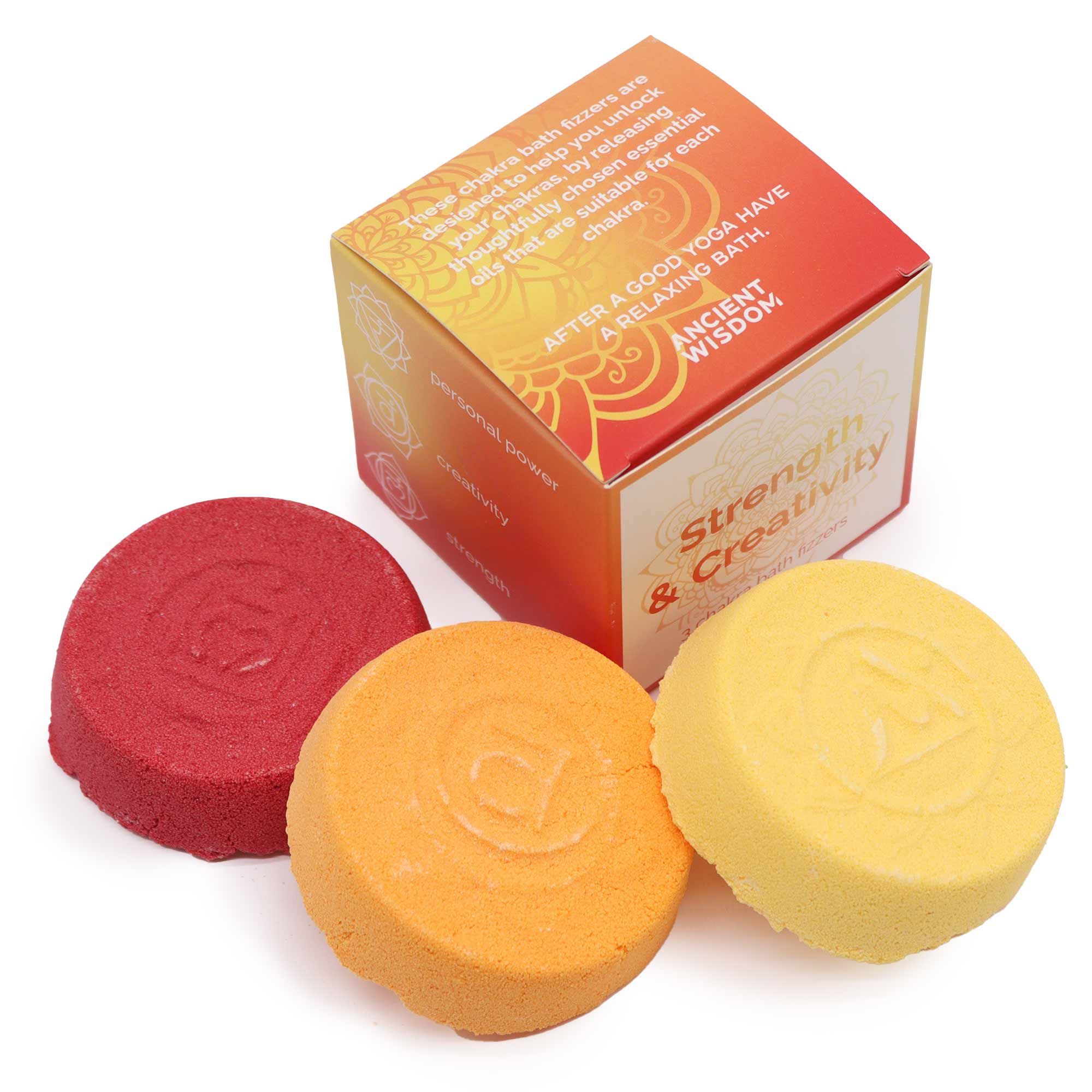 Chakra Bath Fizz - Small box - Strength & Creativity - YourGiftIdeasUK