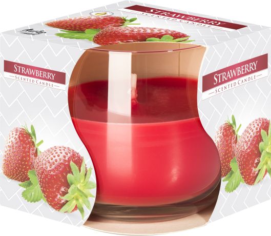 Scented Glass Jar Candle - Strawberry - YourGiftIdeasUK