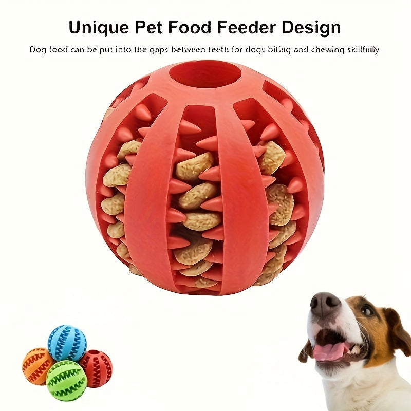 [Interactive Toy] Interactive Dog Ball Toy | 1pc | Durable Plastic | Treat Dispenser, Chew & Tooth Cleaning | Fun and Healthy Play for Puppies and Dogs | All Breeds | Cartoon Design | Functional Pet Accessory