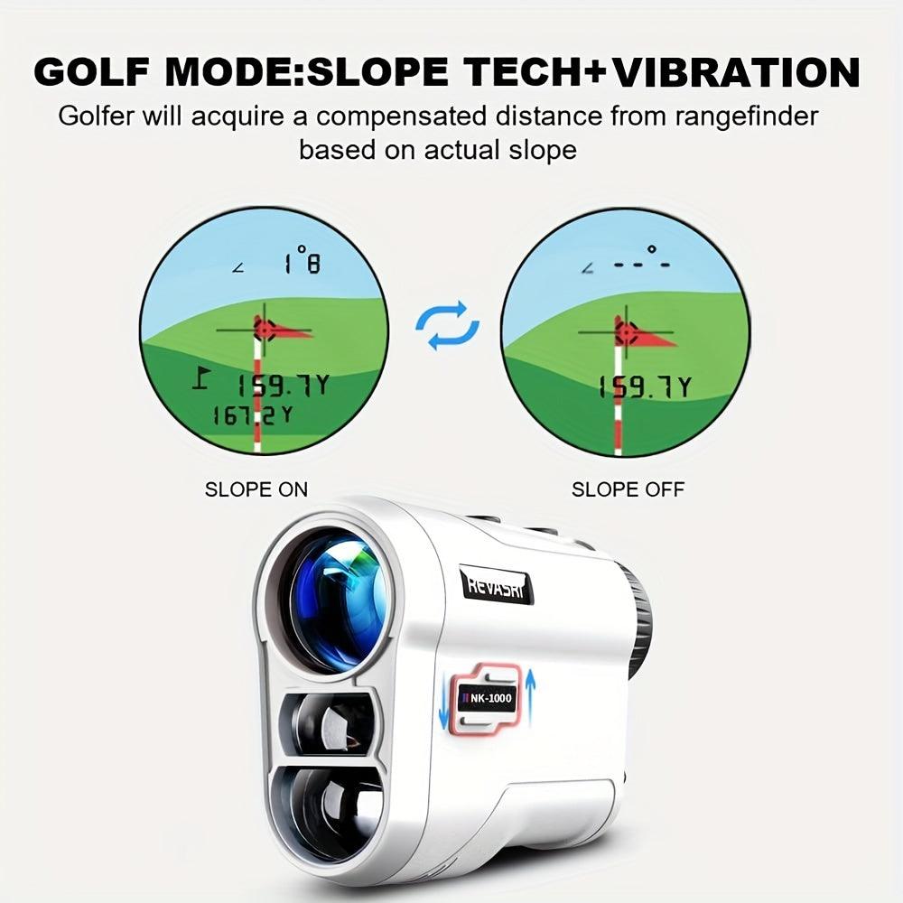 REVASRI Golf Rangefinder With Slope And Pin Lock Vibration, External Slope Switch For Golf Tournament Legal, Rangefinders With Rechargeable Battery 1000YDS Laser Range Finder - Your Gift Ideas