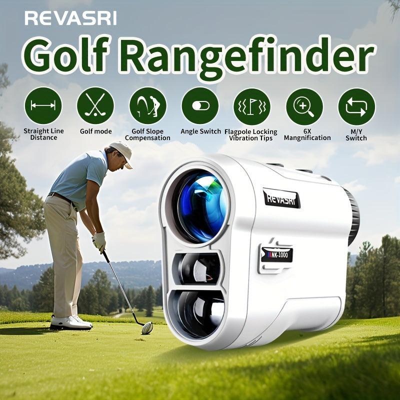 REVASRI Golf Rangefinder With Slope And Pin Lock Vibration, External Slope Switch For Golf Tournament Legal, Rangefinders With Rechargeable Battery 1000YDS Laser Range Finder - Your Gift Ideas