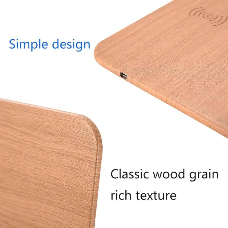 Leather Wood Wireless Charging Mouse Pad - Your Gift Ideas