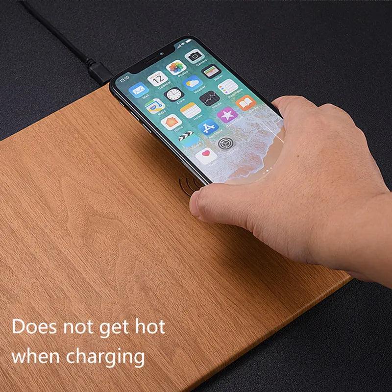 Leather Wood Wireless Charging Mouse Pad - Your Gift Ideas