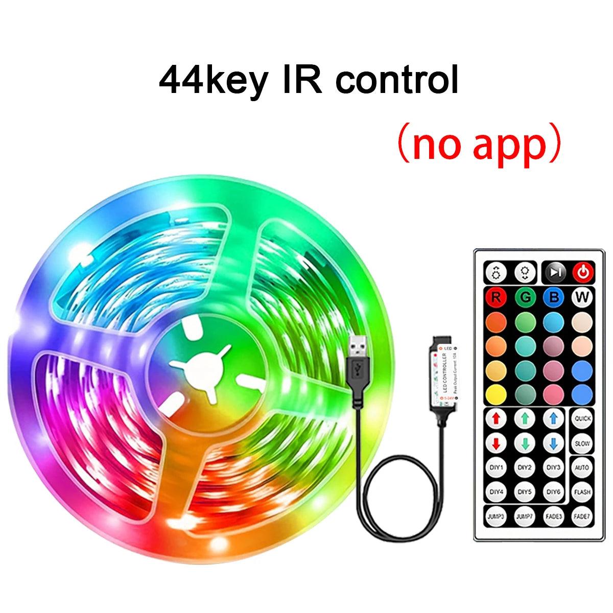 RGB Led Strip Lights 5m 10m 20m 30m Led Room Light with APP Control Flexible Ribbon Luces Led Tape for Room Bedroom Decoration - Your Gift Ideas